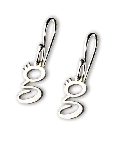 Pendientes de Plata 'Tremending girls' con chapa y tarjeta firmada por Lara.